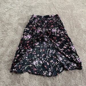 Torrid Black Floral Romper Hi Low Skirt SIZE 0